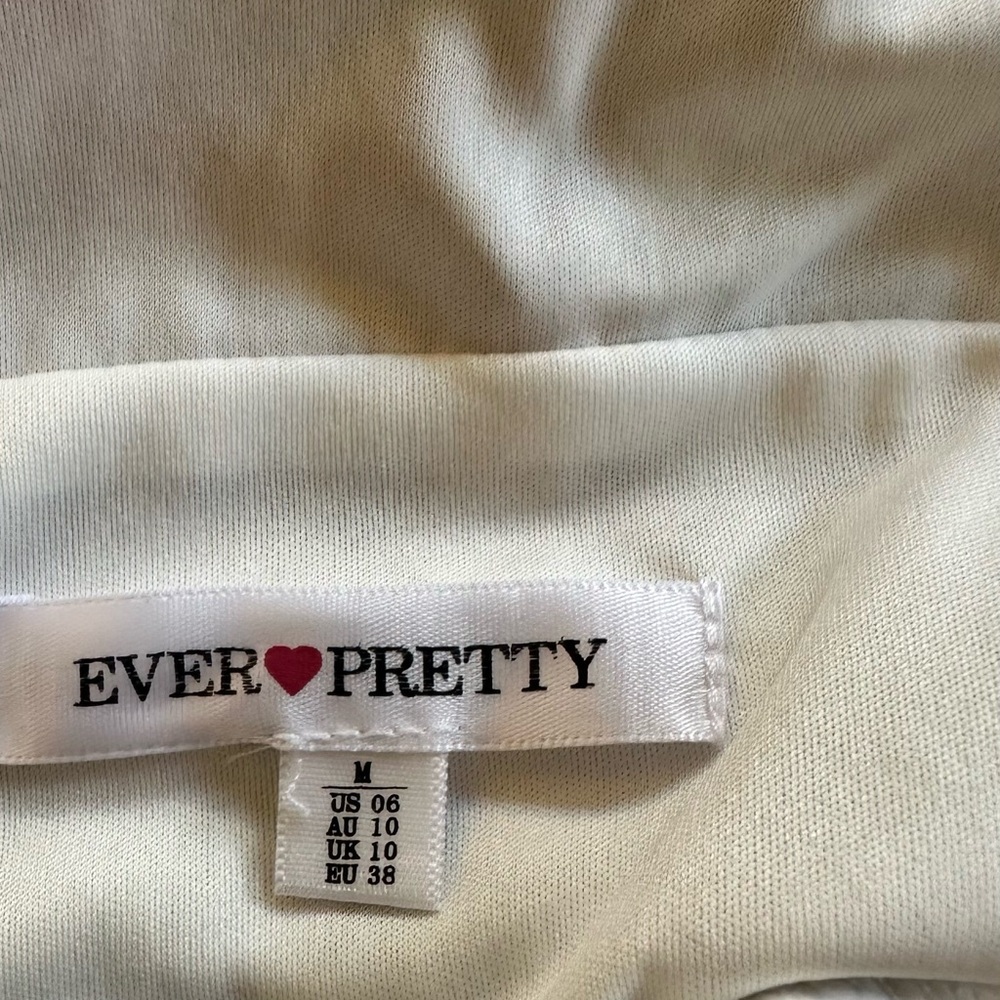 Ever Pretty Cream White Flower Maxi Dress